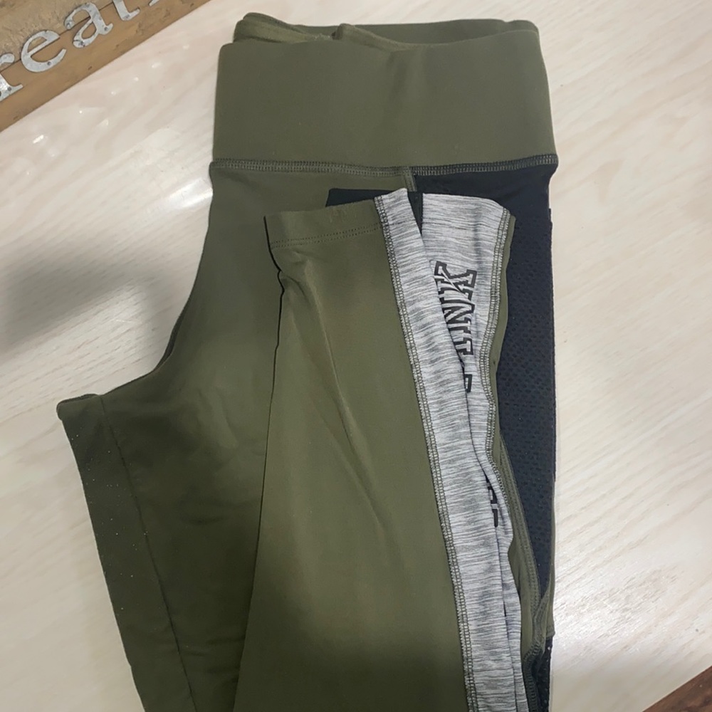 Pink green and black leggings!!